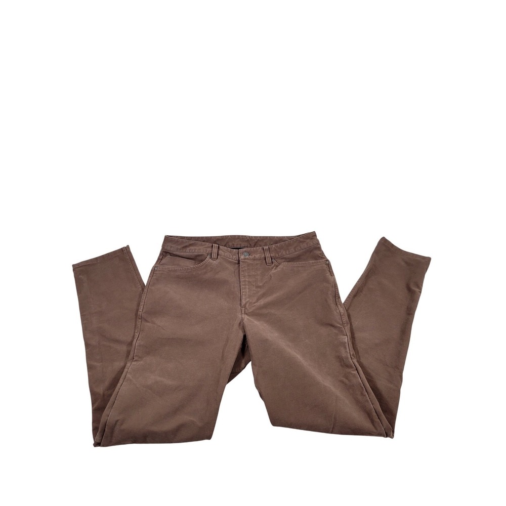 Lululemon ABC Pants Mens 34 Brown Excellent Slim Fit 5-Pocket Canvas Casual